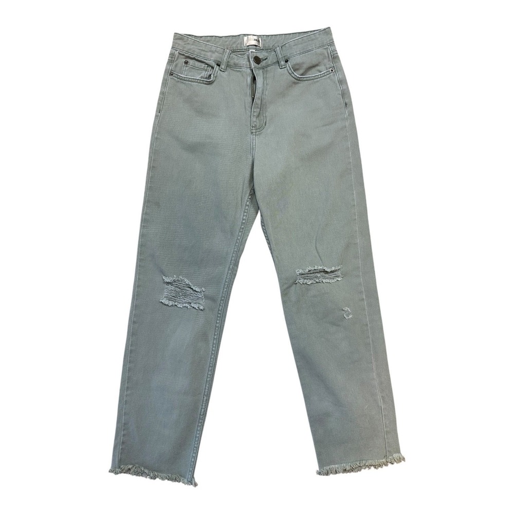 Amuse Society Women's 26 Distressed High Rise‎ Raw Hem Ankle Jeans